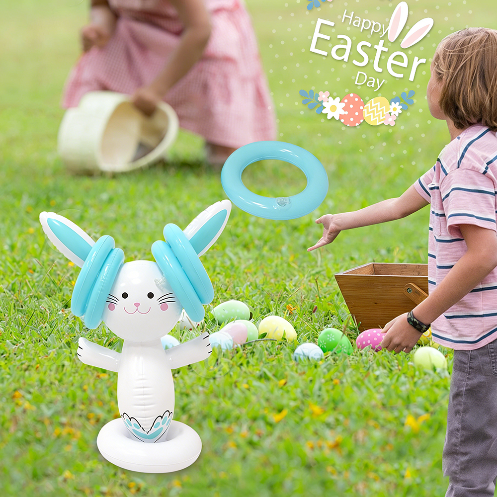 Party Games Bunny - Easter Inflatable Bunny Ring Toss Game