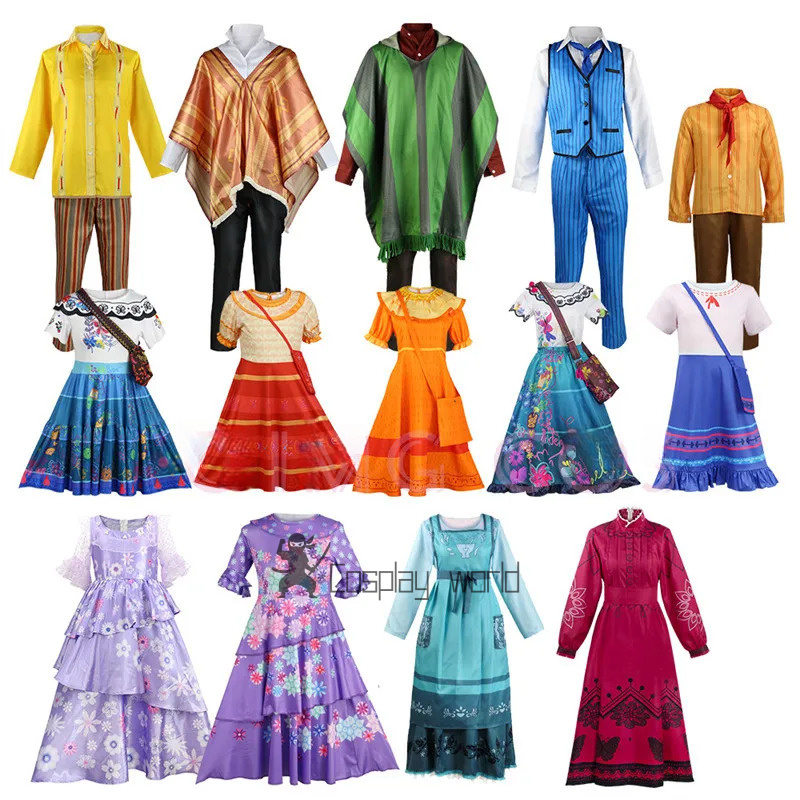 Party Games Children - Encanto Cosplay Costume Adult Carnival Uniform