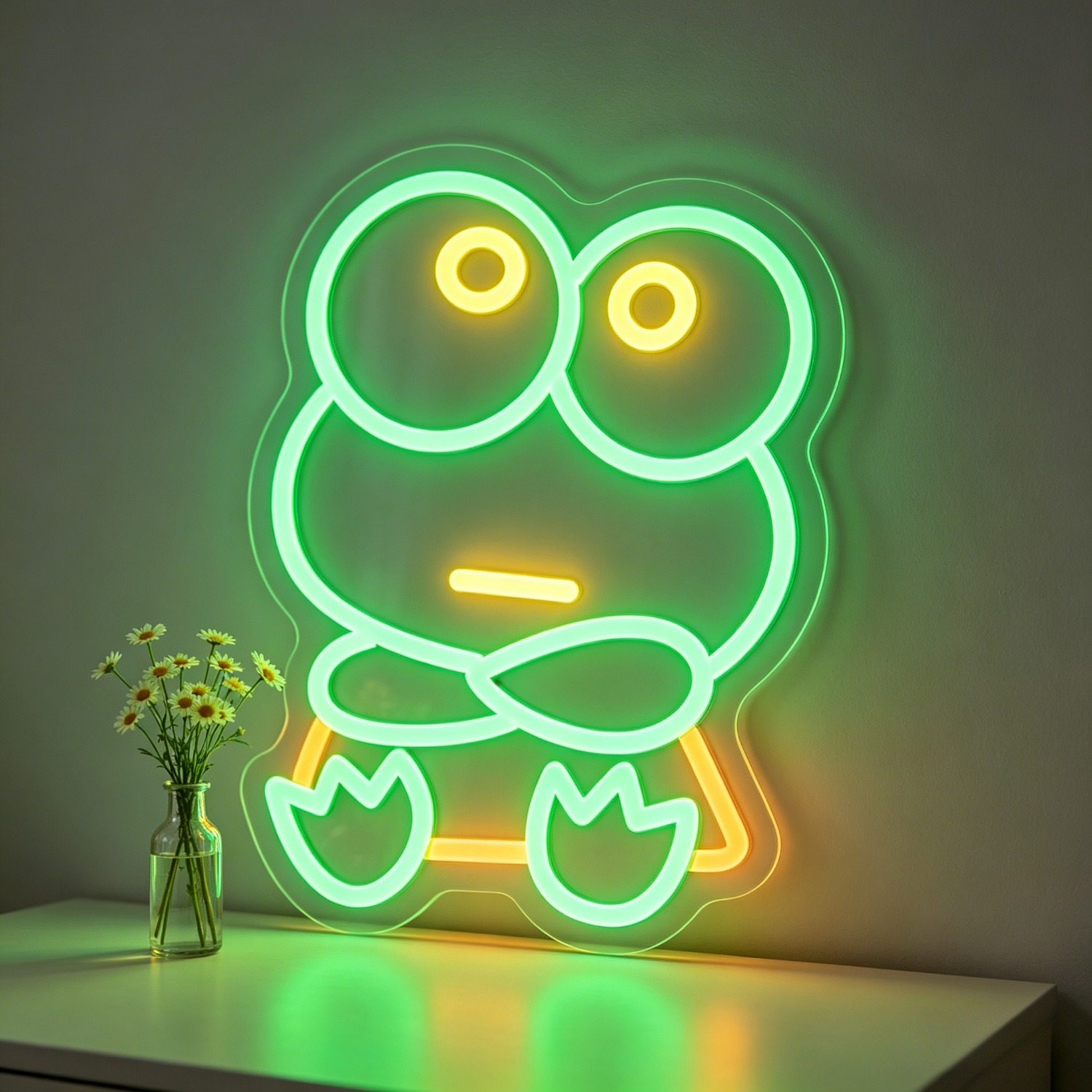 Party Games Girls Night - Kawaii Keroppi Bored Face Dimmable LED