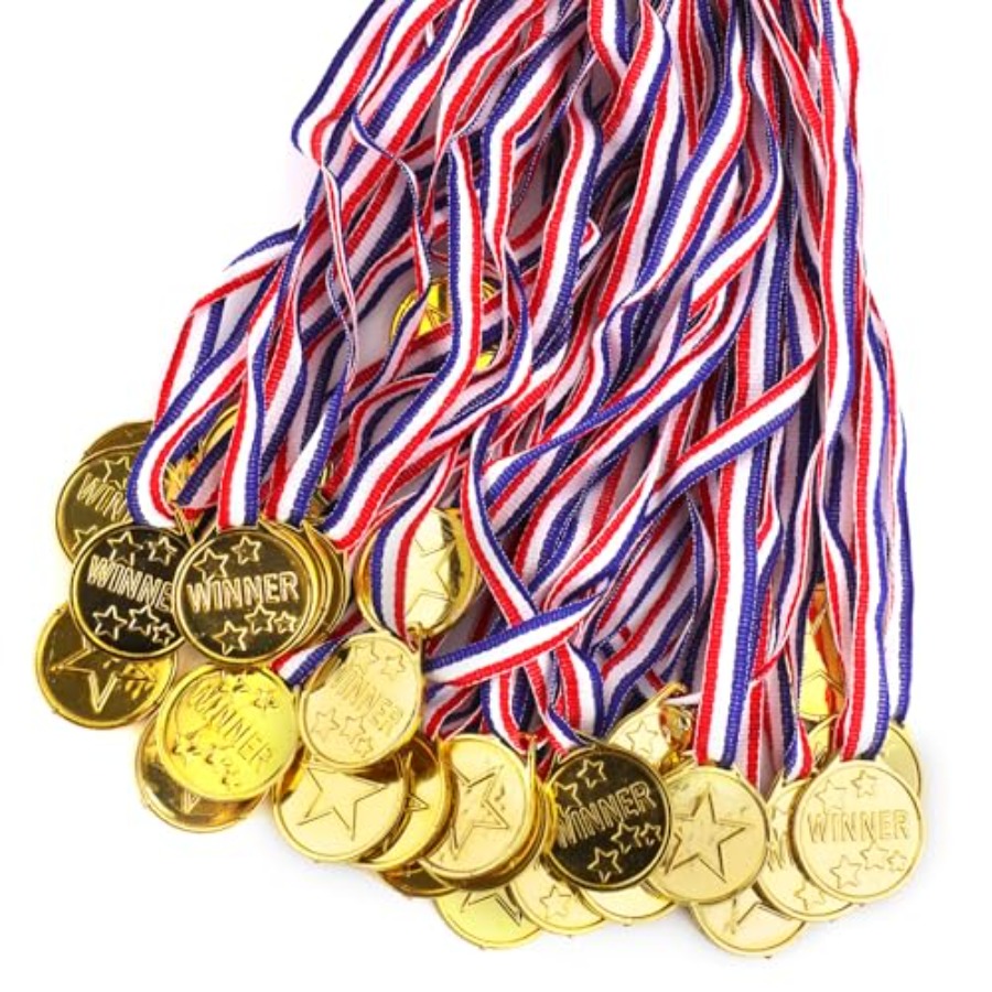 Party Games Competition - 30 Pcs Gold Medals for,Gold Plastic