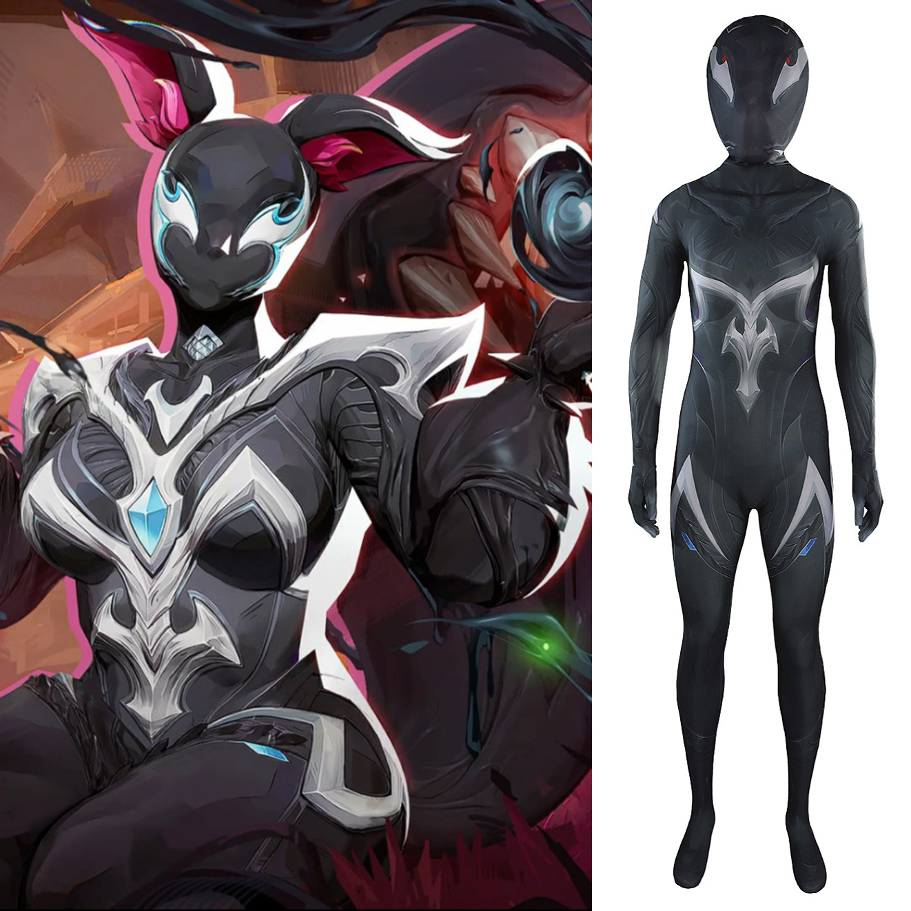 Party Games Kids - Squirrel Girl Black Jumpsuit Cosplay Costume