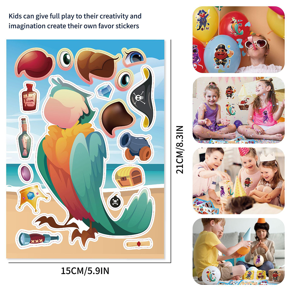8/16Sheets Cool Pirate Ship Pu - Party Games Instagram reseña y precio