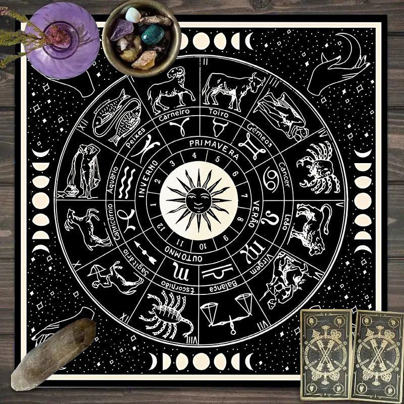 Zodiac Pattern Tarot Cloth - S - Zodiac Party Games reseña y precio