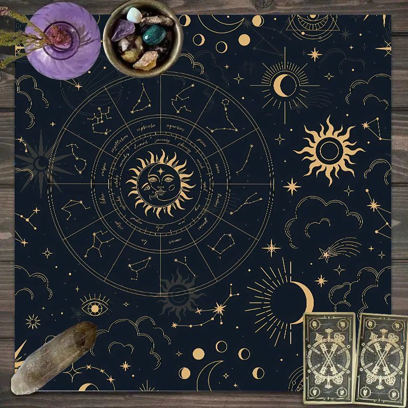 Zodiac Pattern Tarot Cloth - S - Zodiac Party Games reseña y precio