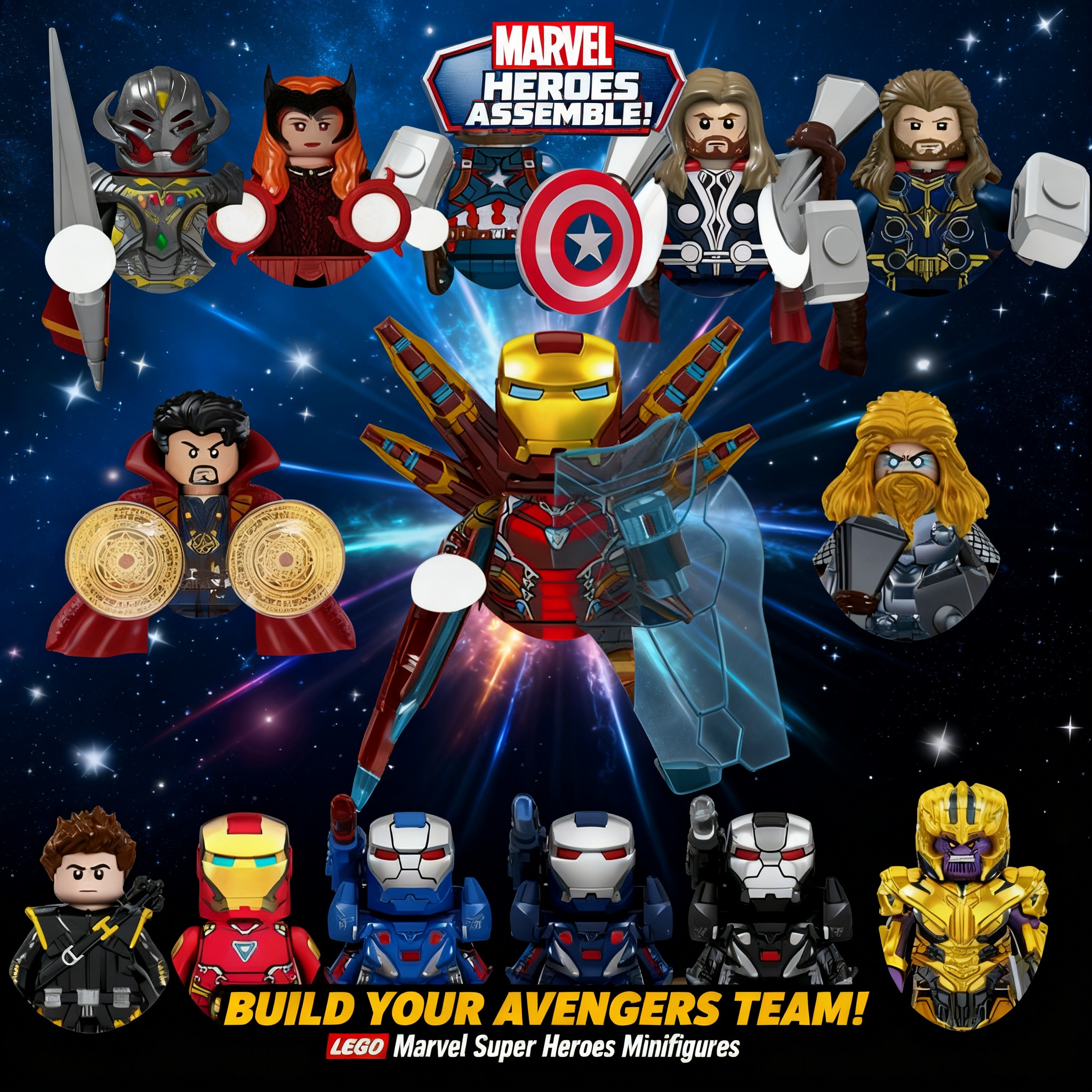 2026 Marvel Building Blocks Br - Party Games Children reseña y precio