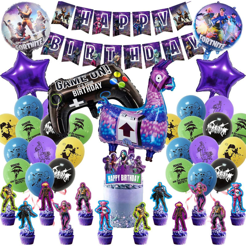 Party Decoration Set Fortnite  - Party Games Children reseña y precio