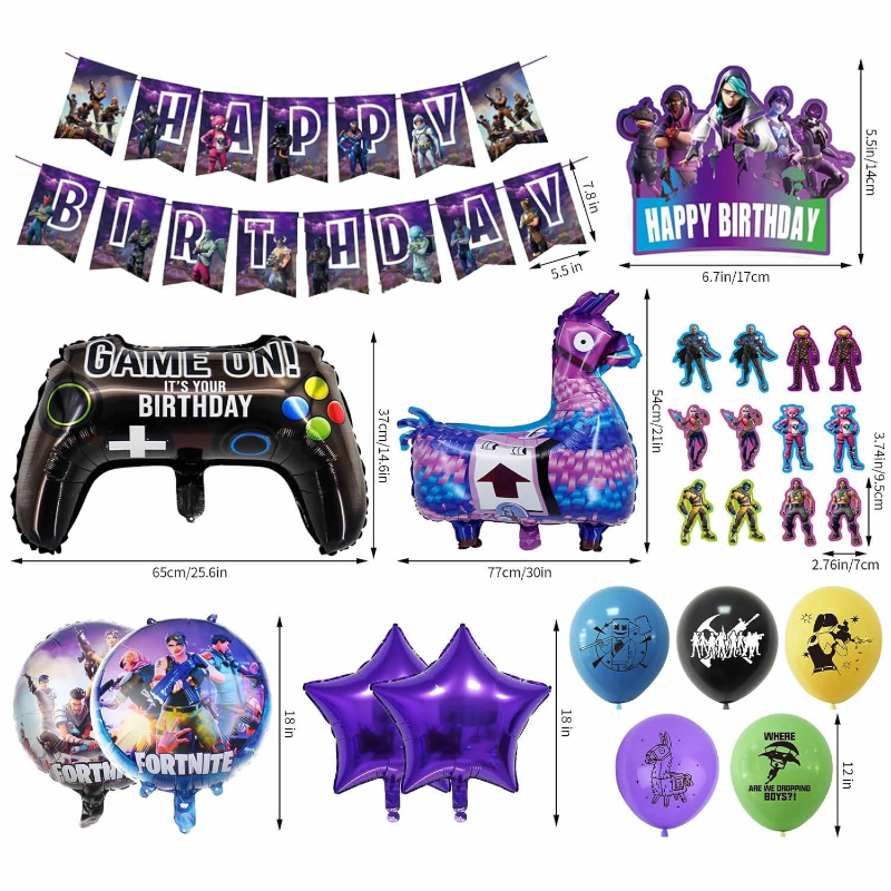 Party Decoration Set Fortnite  - Party Games Children reseña y precio