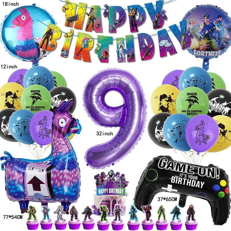 Party Decoration Set Fortnite  - Party Games Children reseña y precio