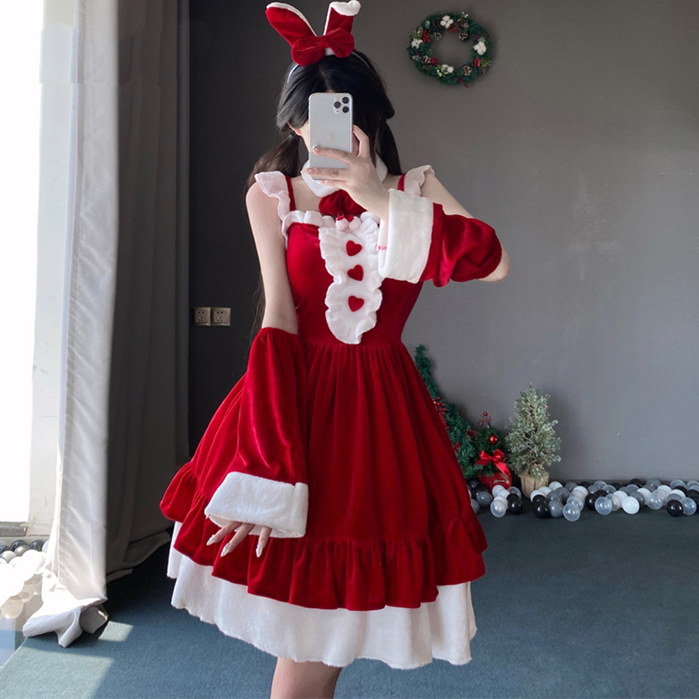 Christmas Vintage Dress Velvet - Party Games Bunny reseña y precio