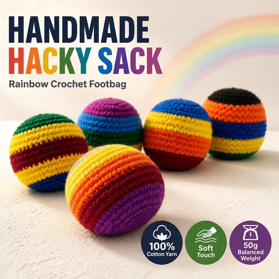 Hacky Sack Rainbow Striped Han - Party Games Group reseña y precio