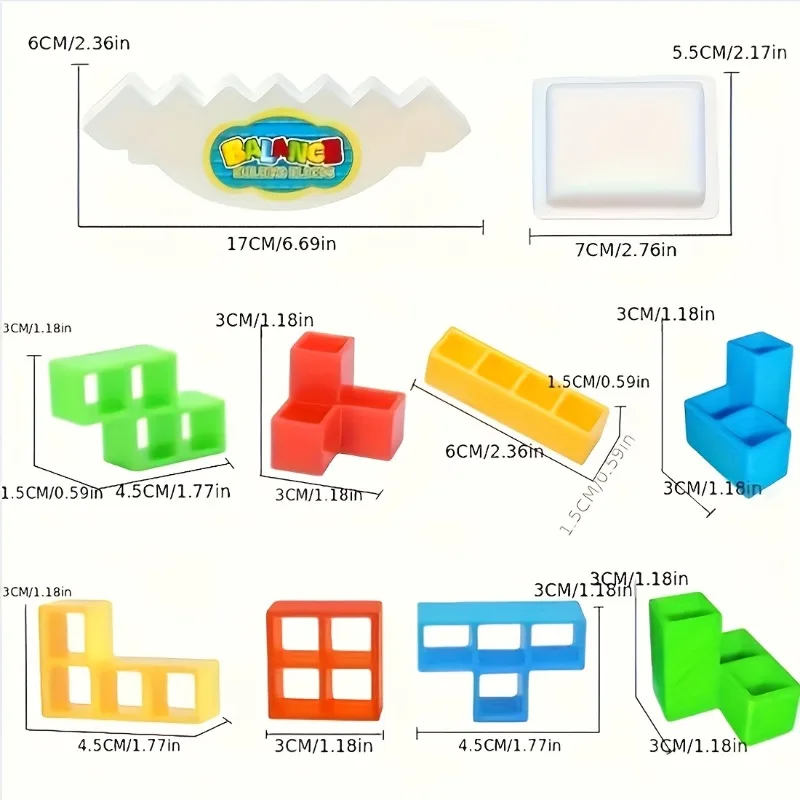 Colorful Stacking Blocks Balan - Party Games Competition reseña y precio