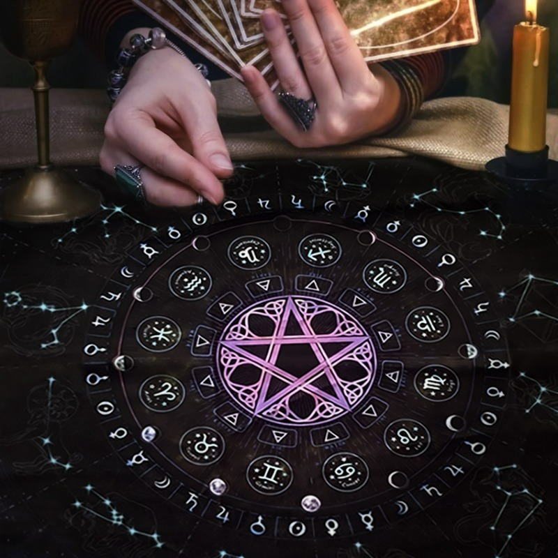 Tarot Tablecloth Mandala Flowe - Zodiac Party Games reseña y precio