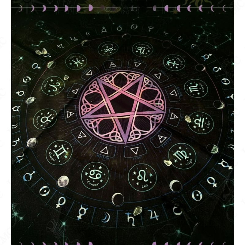 Tarot Tablecloth Mandala Flowe - Zodiac Party Games reseña y precio
