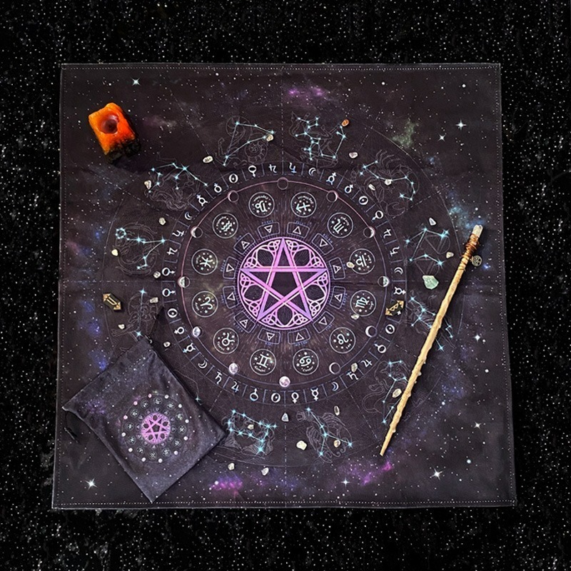 Tarot Tablecloth Mandala Flowe - Zodiac Party Games reseña y precio