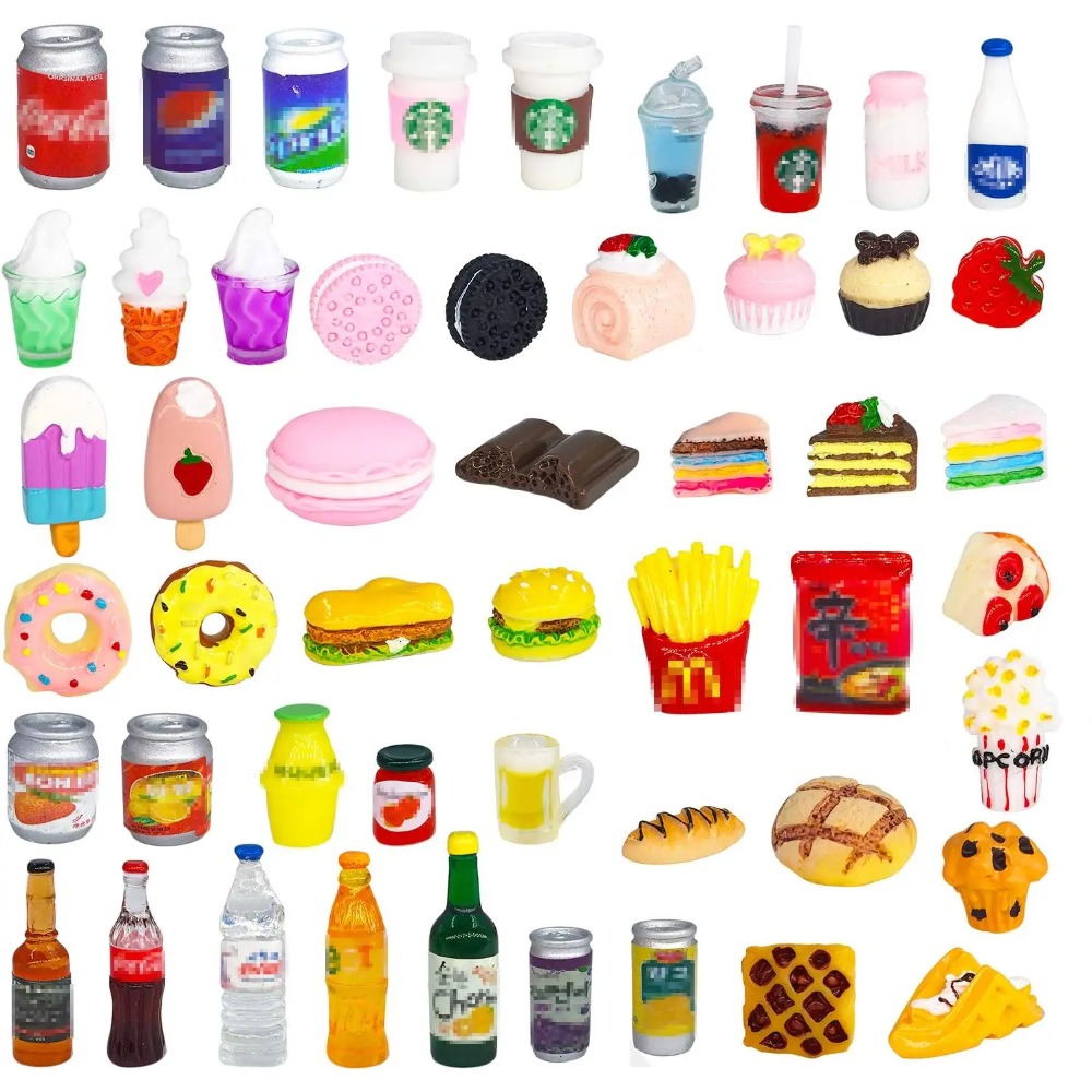 50Pcs Miniature Food Drink Bot - Party Games You Can Play reseña y precio