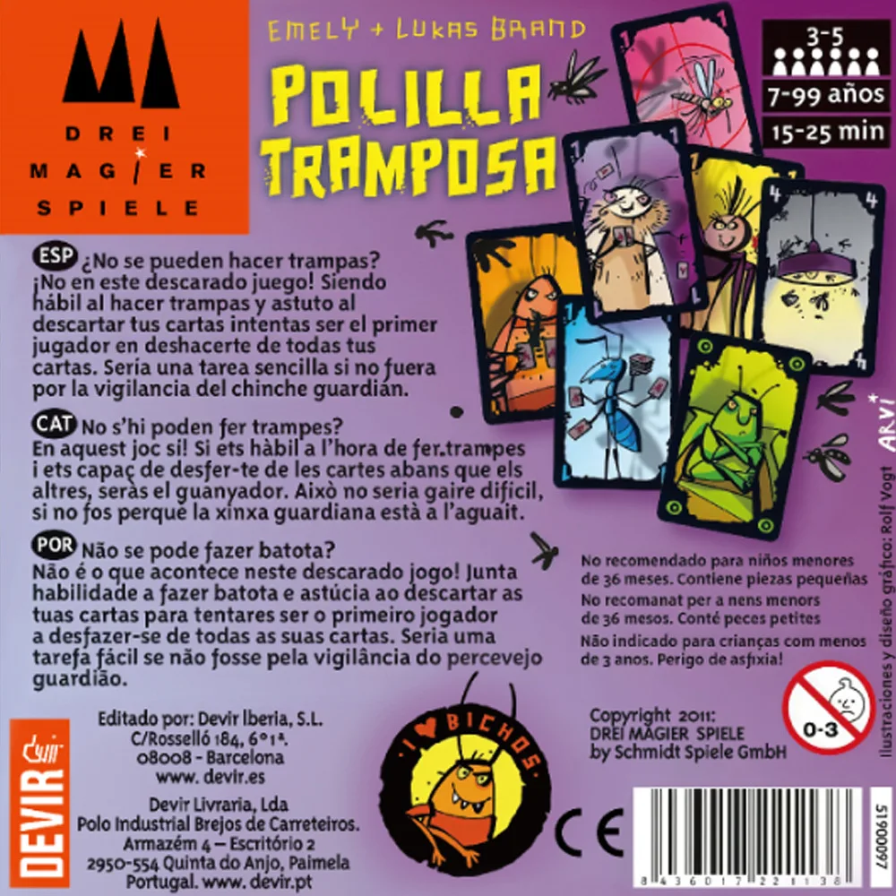 Spanish Polilla Tramposa Card  - Party Games Juego reseña y precio