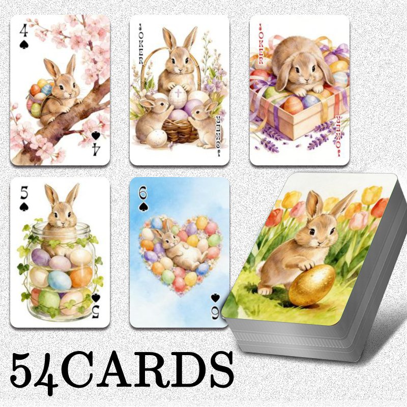 54pcs Standard Playing Cards f - Party Games Bunny reseña y precio