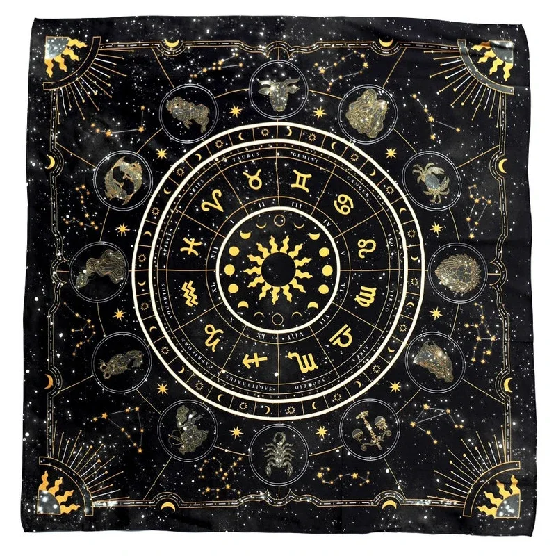 Tarot Cloth Zodiac Wheel Astro - Zodiac Party Games reseña y precio