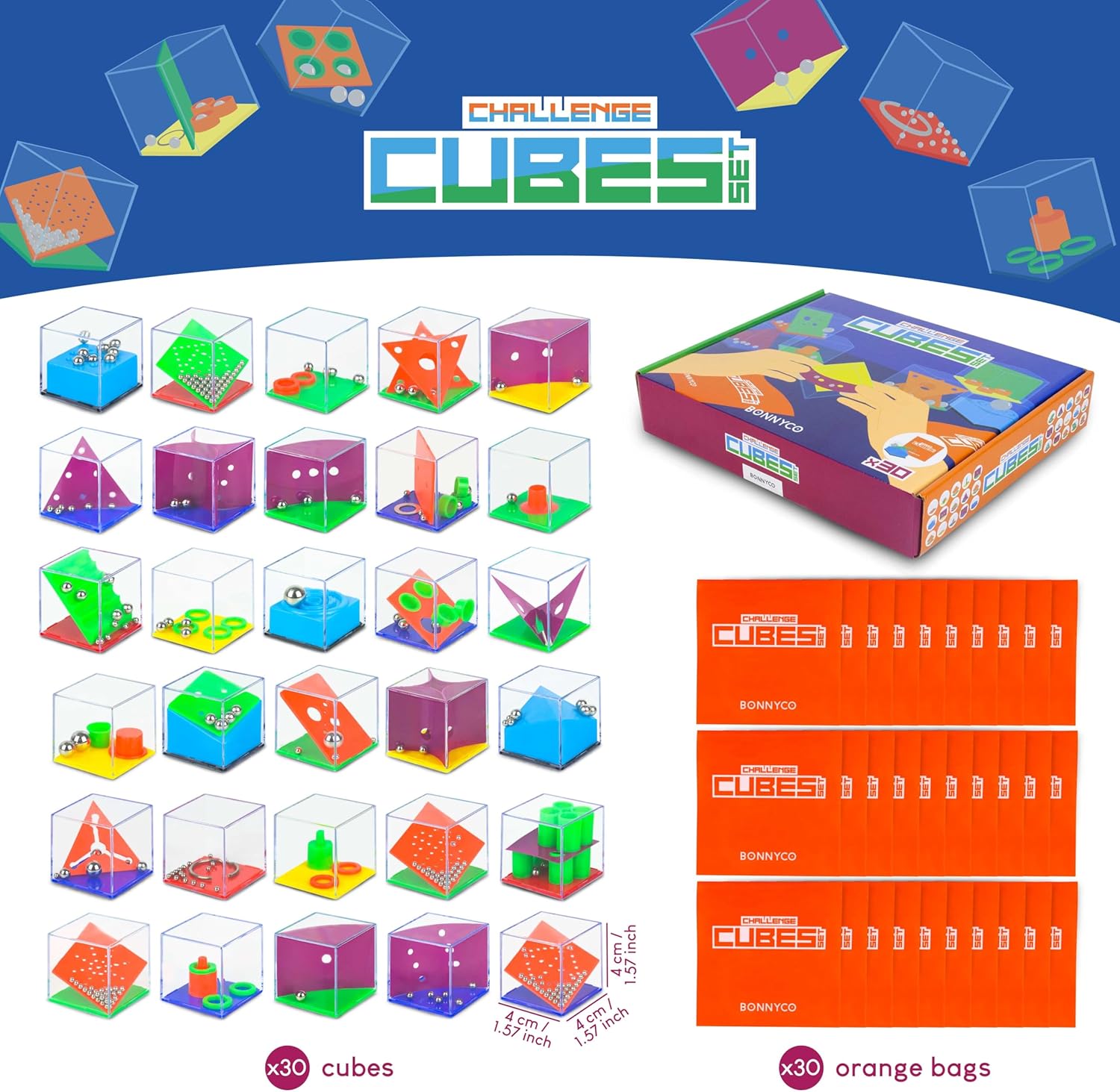 Brain Teaser Puzzles Cubes Pac - Party Games Kids reseña y precio