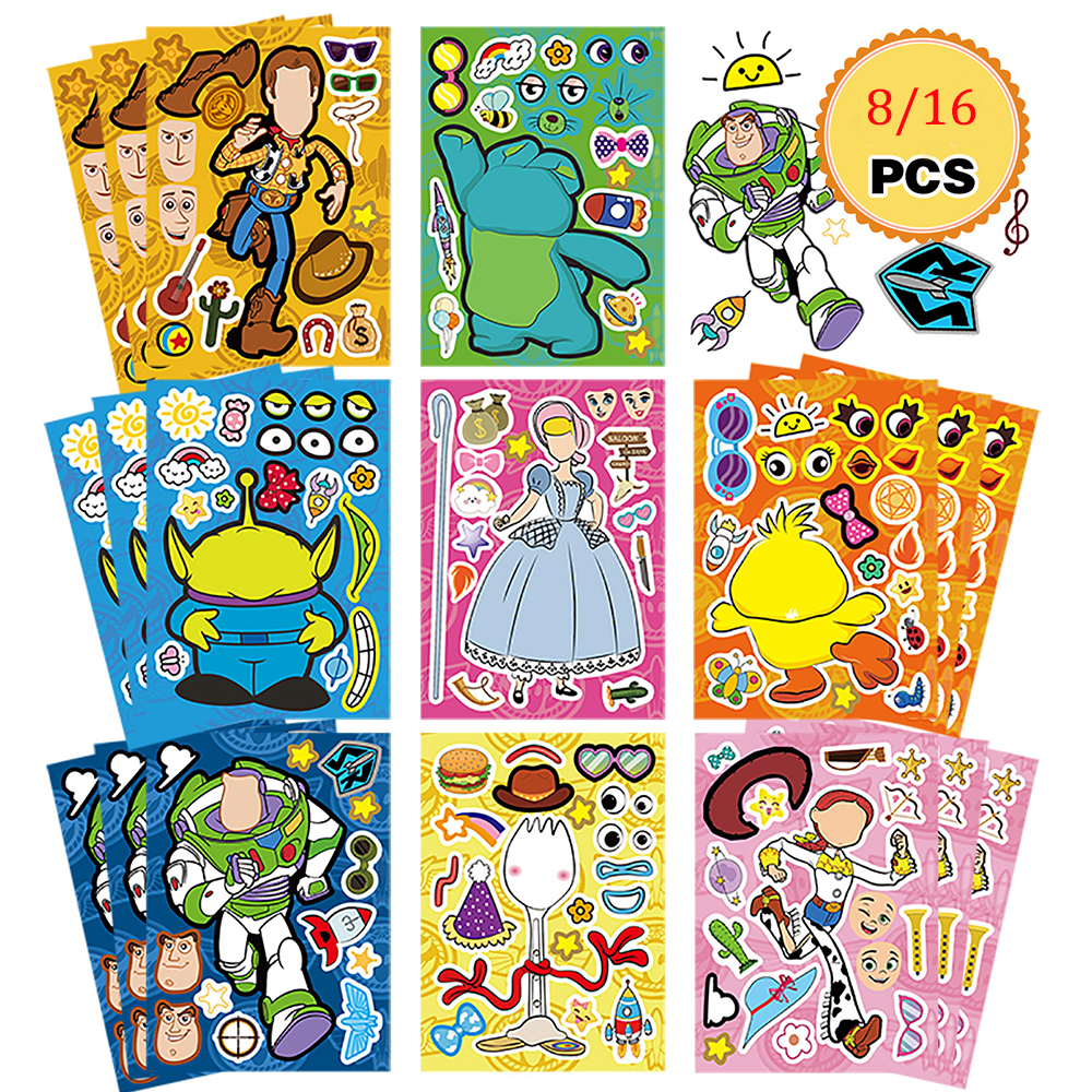8/16Sheets Disney Toy Story Ma - Party Games Instagram reseña y precio