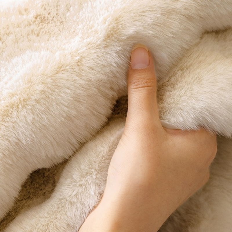 Faux Rabbit Fur Bubble Warm Pl - Washer Toss Set reseña y precio