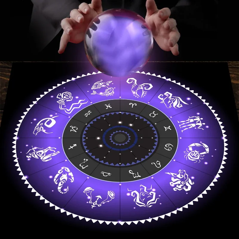 Tarot Cloth Purple Zodiac Whee - Zodiac Party Games reseña y precio