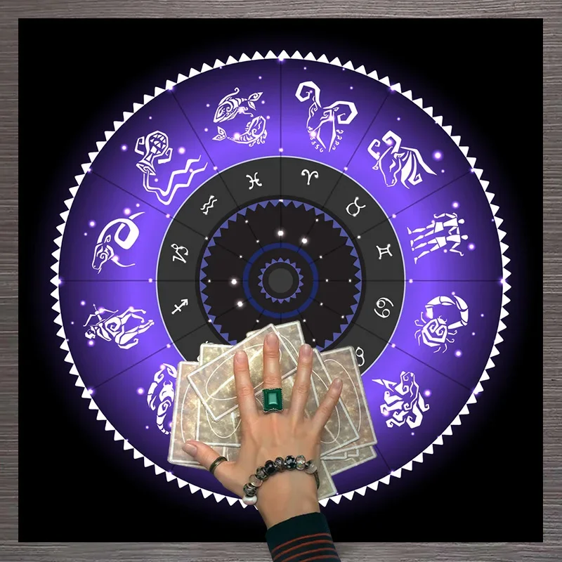 Tarot Cloth Purple Zodiac Whee - Zodiac Party Games reseña y precio