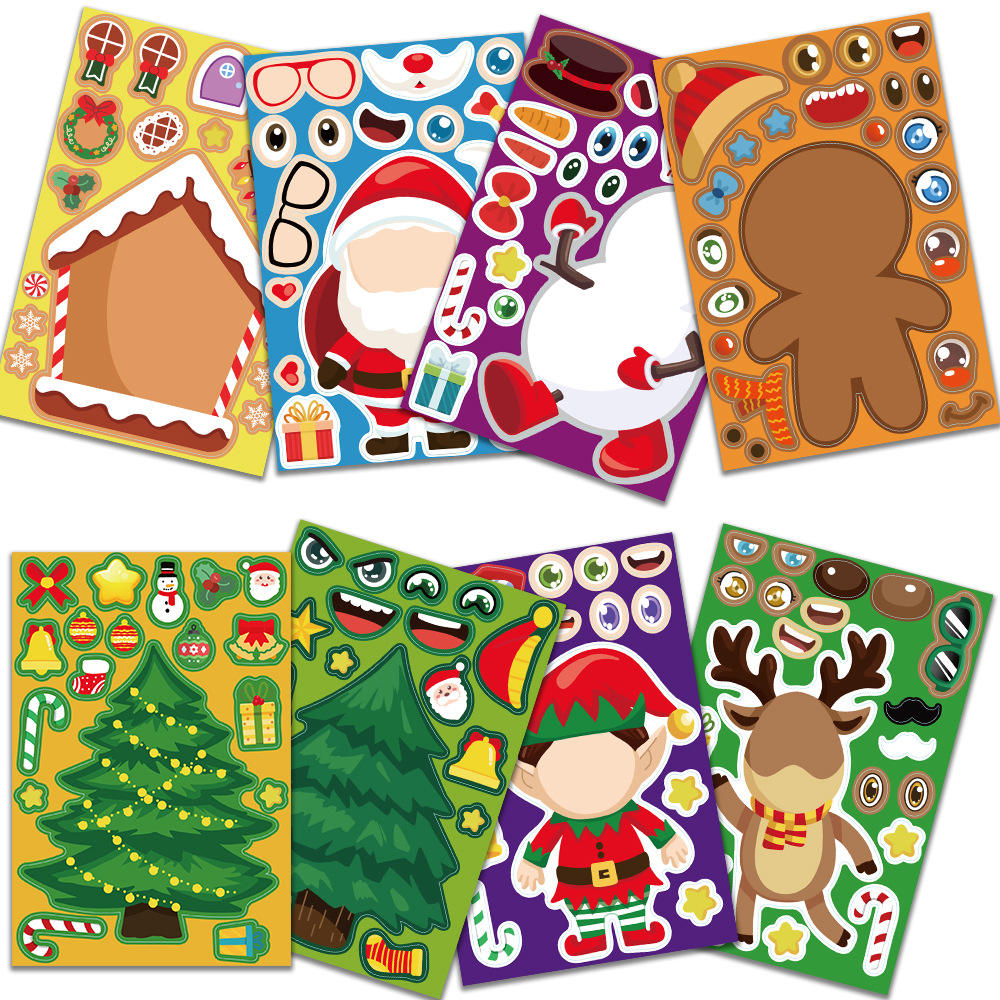 8 Sheets Christmas Puzzle Stic - Party Games Instagram reseña y precio