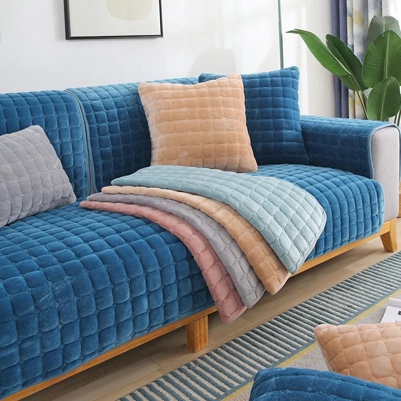 Velvet Sofa Cover Universal Pl - Washer Toss Set reseña y precio