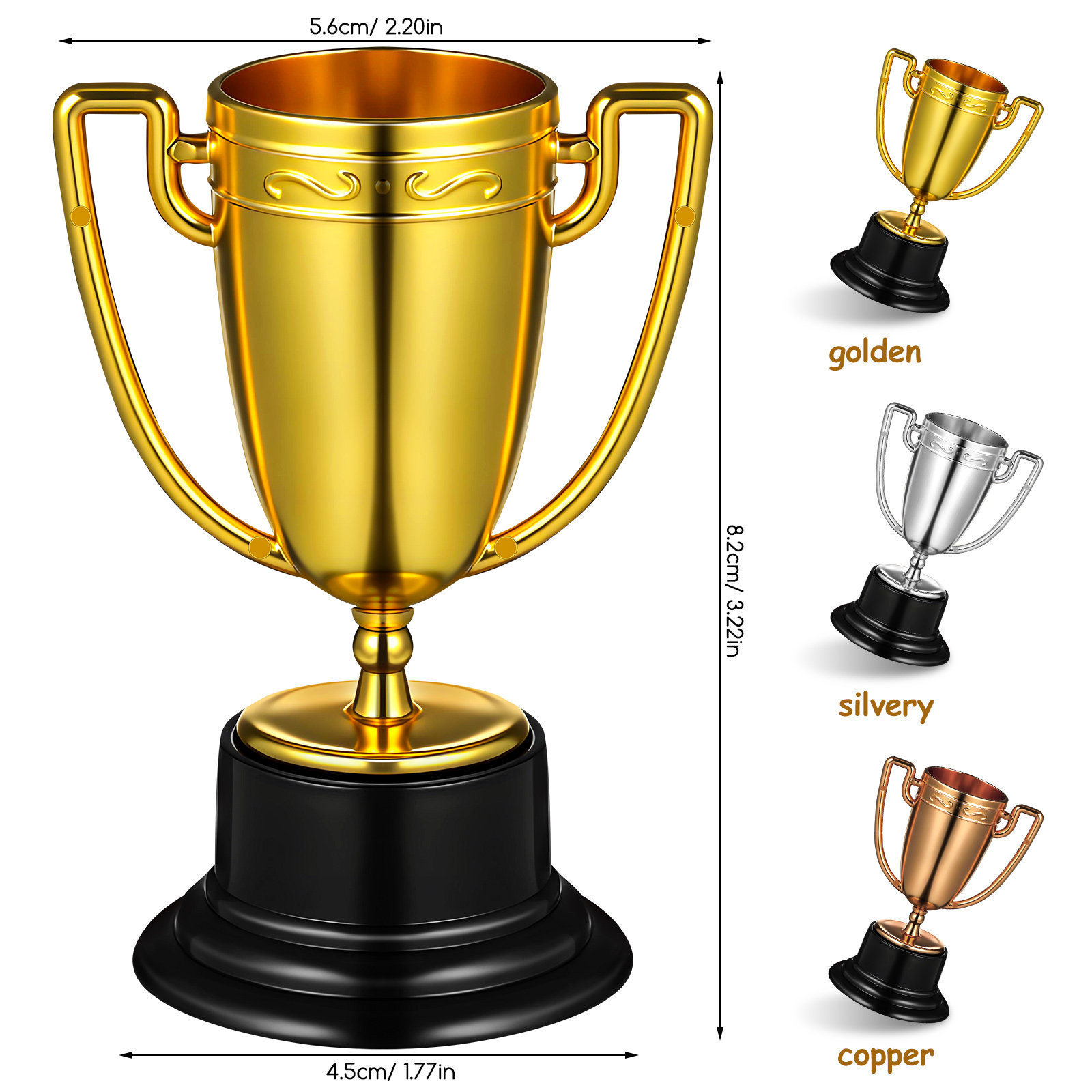 3Pcs Trophy Award Kids Small S - Party Games Competition reseña y precio
