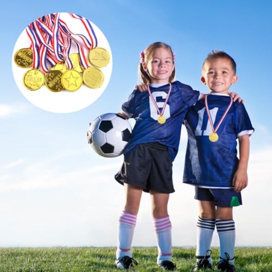 30 Pcs Gold Medals for,Gold Pl - Party Games Competition reseña y precio