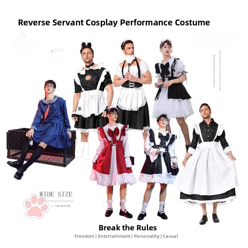 Comical Male Maid Skirt Costum - Party Games Crossplay reseña y precio