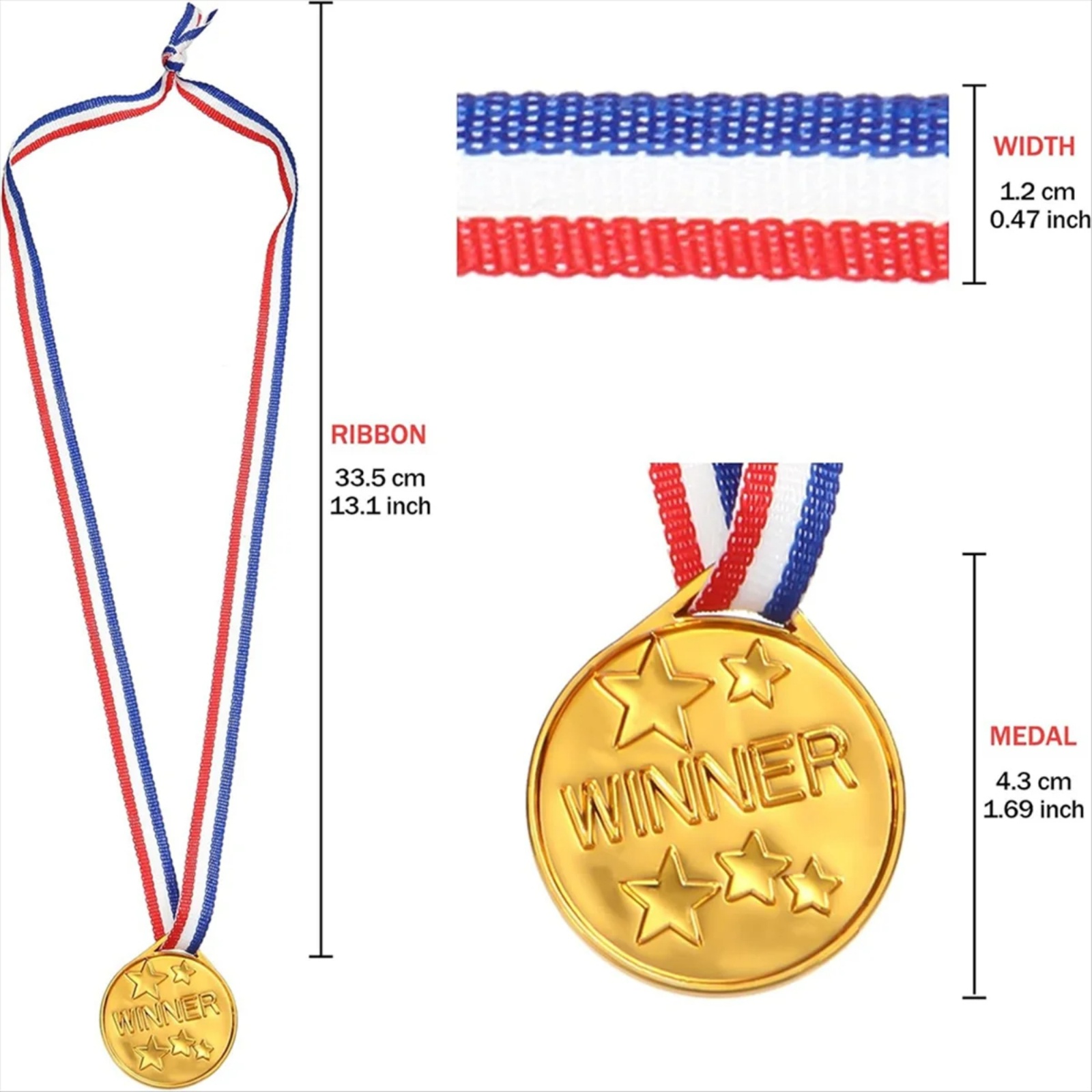 30Pcs Plastic Gold Winners Med - Party Games Engagement reseña y precio