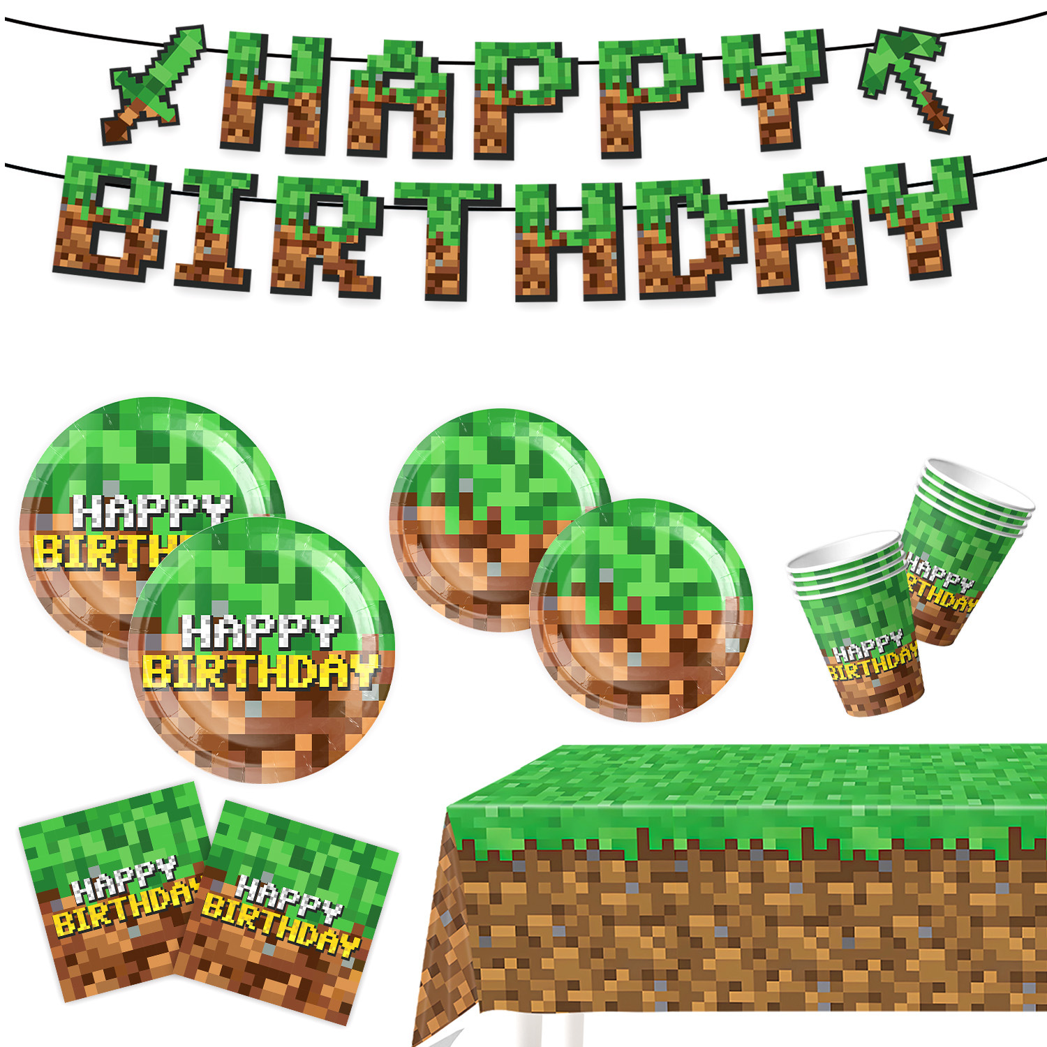 Minecraft Themed Birthday Part - Party Games Good reseña y precio