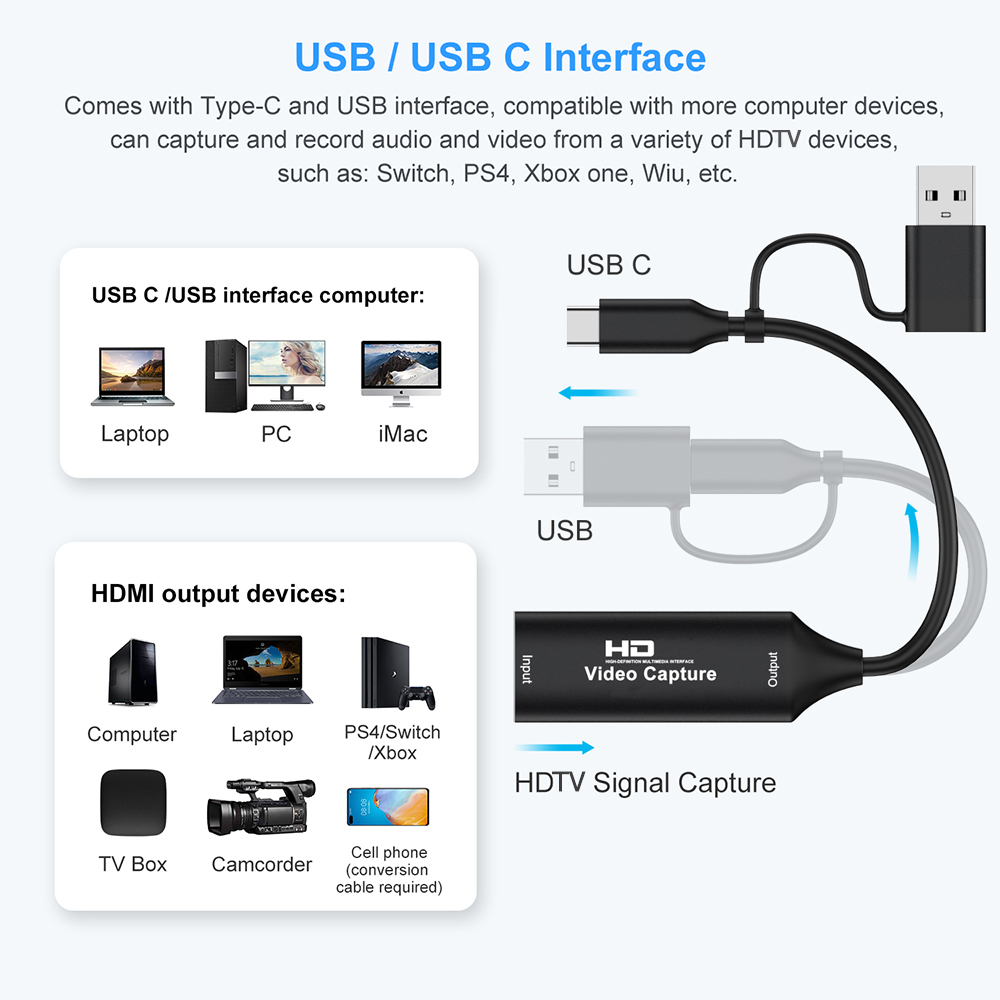 4K HDMI-compatible USB Video C - Party Games Pc reseña y precio